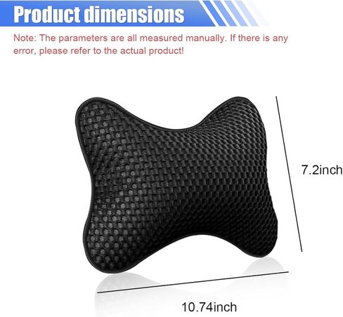 2PCS Car Headrest Pillow, Breathable Leather Car Neck Pillow, Soft Cloud Silk Cotton Neck Support Relief Cushion, Comfortable Automotive Seat Head Rest Pad for Driving Fatigue Relief (Beige) in Saudi Arabia