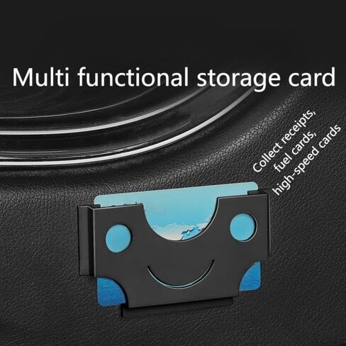 حامل بطاقة لوحة قيادة السيارة (10 × 5.9 × 5.6 سم) - واقي من الشمس البسيط ومنظم مشبك الباب لبطاقات الائتمان والأوراق النقدية وتذاكر المرور - محفظة ABS غير قابلة للانزلاق مع وصول سريع in Kuwait