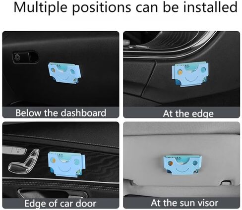 حامل بطاقة لوحة قيادة السيارة (10 × 5.9 × 5.6 سم) - واقي من الشمس البسيط ومنظم مشبك الباب لبطاقات الائتمان والأوراق النقدية وتذاكر المرور - محفظة ABS غير قابلة للانزلاق مع وصول سريع in Kuwait