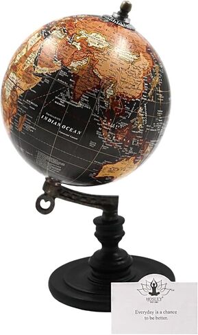 Hosley 10 بوصة High Globe على حامل خشبي. هدية رائعة لعيد الأب في منزلك وأعياد الميلاد والعطلات والمناسبات الخاصة. O9 in Saudi Arabia