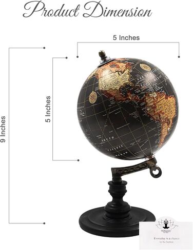 Hosley 10 بوصة High Globe على حامل خشبي. هدية رائعة لعيد الأب في منزلك وأعياد الميلاد والعطلات والمناسبات الخاصة. O9 in Saudi Arabia