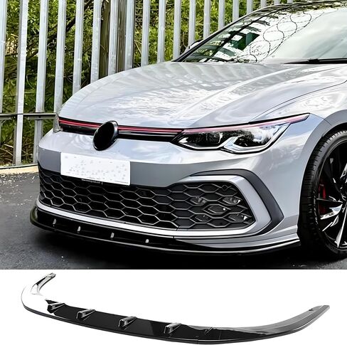 Front Bumper Lip Splitter Spoiler Compatible with 2022-2025 Volkswagen VW Golf GTI MK8, Air Chin Body Kit Accessories (Gloss Black) in Saudi Arabia