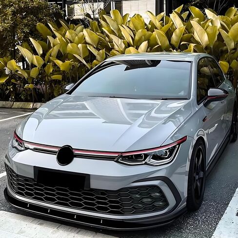Front Bumper Lip Splitter Spoiler Compatible with 2022-2025 Volkswagen VW Golf GTI MK8, Air Chin Body Kit Accessories (Gloss Black) in Saudi Arabia