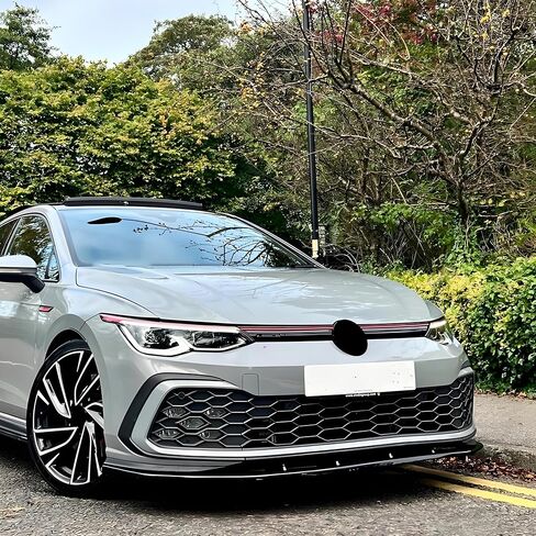 Front Bumper Lip Splitter Spoiler Compatible with 2022-2025 Volkswagen VW Golf GTI MK8, Air Chin Body Kit Accessories (Gloss Black) in Saudi Arabia