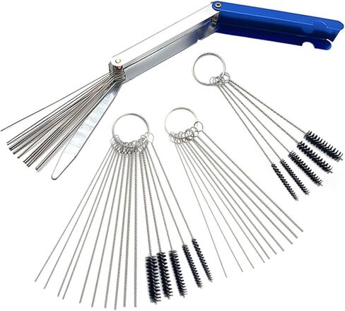 Carburetor Cleaning Tool Carbon Dirt Jet Remove Brushes Needles For Car Motorcycle Moped Scooter ATV motorcycle carburetor Racing Carb(Cleaning tool box) in Saudi Arabia