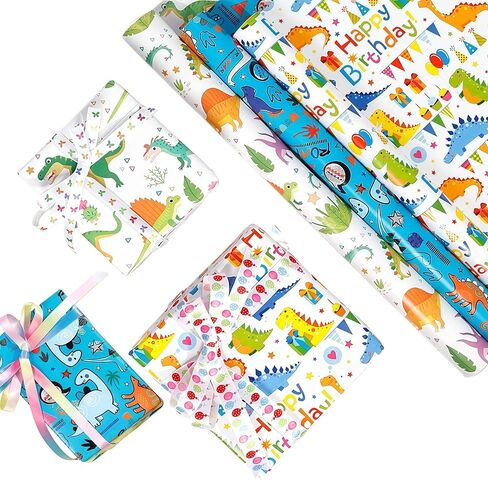 Waotovi Reversible Christmas Wrapping Paper Roll - 17 Inch x 33 Feet - Snowman Design Gift Wrap Paper for Christmas, Holiday, Party, 1 Roll in Saudi Arabia