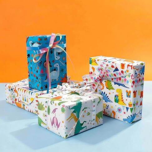 Waotovi Reversible Christmas Wrapping Paper Roll - 17 Inch x 33 Feet - Snowman Design Gift Wrap Paper for Christmas, Holiday, Party, 1 Roll in Saudi Arabia