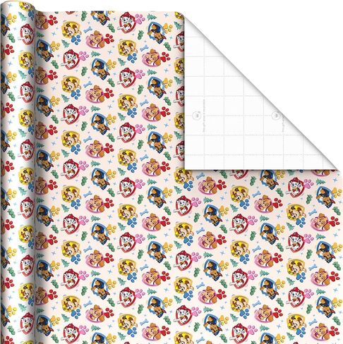 Hallmark Paw Patrol Wrapping Paper Rolls (3 Rolls: 60 Sq. Ft. Total) for Kids, Grandchildren, Birthdays, Christmas, Valentine's Day in Saudi Arabia