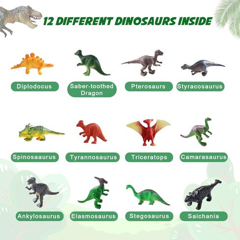 BIGEAR Easter Dinosaur Eggs Excavation Dig Kit - Dinosaur Toys for Kids - Break Open 12 Dinosaur Eggs and Discover 12 Cute Dinosaurs - Archaeology Preschool Science STEM Crafts Birthday Gifts for Boys in Saudi Arabia