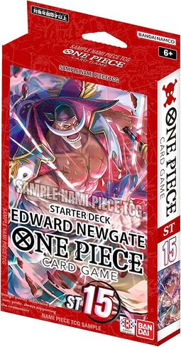 One Piece Card Game - Starter Deck: Edward Newgate - ST15 - English - Original Packaging with LMS Trading Greeting Card in Saudi Arabia