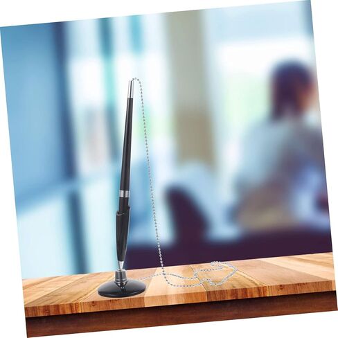 Healifty 2 قطعة أقلام توقيع الأعمال مع سلسلة أقلام كتابة حبر جاف عمودية للمكتب والمكتب مادة PP حبر سريع الجفاف وقبضة مريحة باللون الأسود in Kuwait