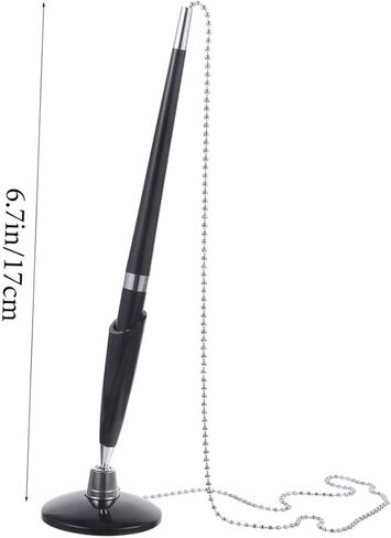 Veemoon 2pcs Multi Function Ballpoint Pens with Chain PP Material Desktop Writing Pens for Hotel Signature Office and Bank Counter Use Smooth Ink and Comfortable Grip in Saudi Arabia