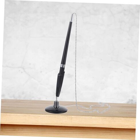 Veemoon 2pcs Multi Function Ballpoint Pens with Chain PP Material Desktop Writing Pens for Hotel Signature Office and Bank Counter Use Smooth Ink and Comfortable Grip in Saudi Arabia