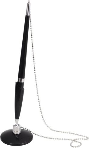 Veemoon Delicate Business Signature Pen with Chain for Desktop Use Stable and Adhesive Fixed Writing Pen Ergonomic Design for Bank Office Hotel Signing and Note Taking in Saudi Arabia