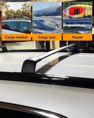 Cross Bars Crossbar Roof Rack Cargo Rack Luggage Bars Fits for Honda Civic 2015-2020 Roof Racks Aluminum Crossbar Roof Rail Bar 2PCS in Kuwait