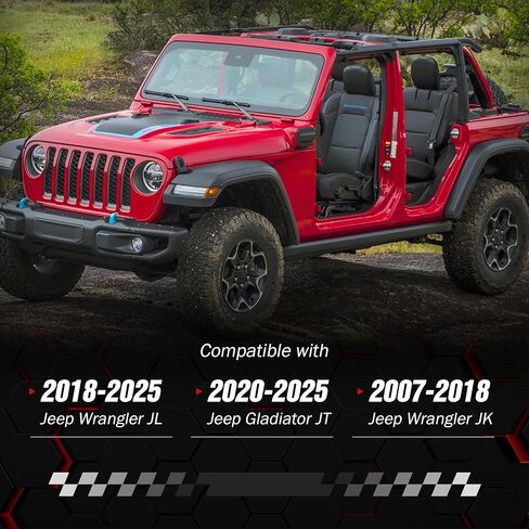 نظام تخزين الباب حامل حامل حامل متوافق مع 2007-2025 Jeep Gladiator JT & Wrangler JK JKU JL JLU Unlimited 4 أبواب، حامل أبواب قابل للإزالة مثبت على الحائط (الأبواب الأمامية والخلفية، أسود) in Saudi Arabia