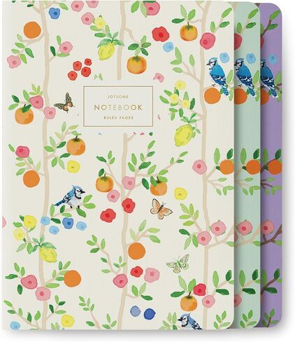 Jotsome Stitched Notebook Set, 3 Pack, 6" x 8.5", 64 Wide Ruled Pages, Aesthetic Notebook for School, Journaling, Writing, Traveling and Planner, Gift for Holidays or Christmas, Nature in Saudi Arabia