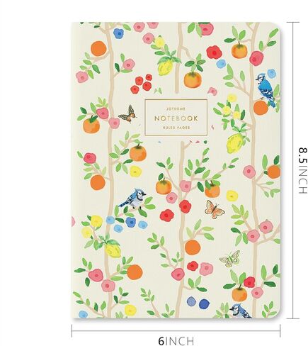 Jotsome Stitched Notebook Set, 3 Pack, 6" x 8.5", 64 Wide Ruled Pages, Aesthetic Notebook for School, Journaling, Writing, Traveling and Planner, Gift for Holidays or Christmas, Nature in Saudi Arabia