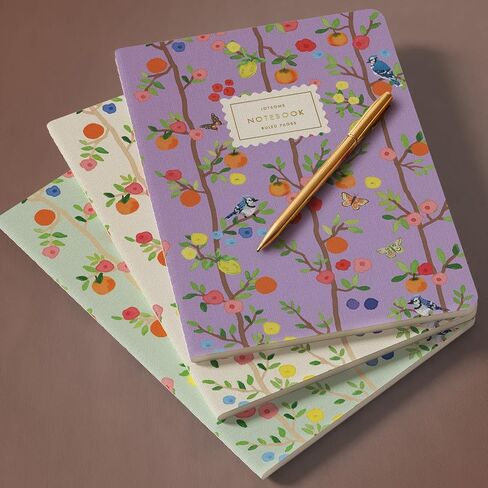 Jotsome Stitched Notebook Set, 3 Pack, 6" x 8.5", 64 Wide Ruled Pages, Aesthetic Notebook for School, Journaling, Writing, Traveling and Planner, Gift for Holidays or Christmas, Nature in Saudi Arabia