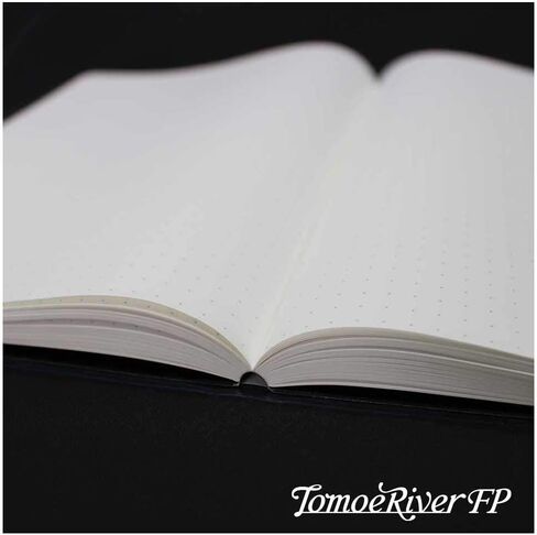 دفتر Tomoe River FP (52 جم/م2) من SANZEN، 5.85 بوصة × 8.27 بوصة، 368 صفحة (184 ورقة)، غطاء صلب، منقط 5 مم، مرتبط بخيط، أبيض (SR-A5DBW) in Kuwait