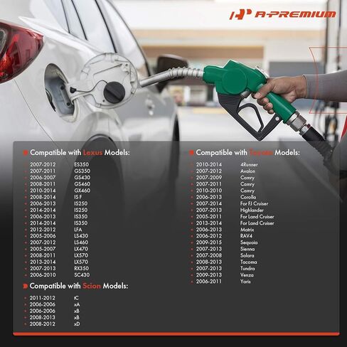 غطاء وقود بغطاء غاز ممتاز متوافق مع تويوتا كامري، RAV4، كورولا، تاكوما، هايلاندر، تندرا، سيينا، 4 رانر، ماتريكس، أفالون، ياريس، فينزا، سيكويا وسيون tC، xB، xD وLexus GX460، ES350 in Kuwait