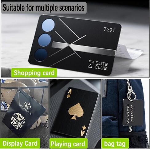 100 PCS Aluminum Business Card Blanks 0.45 mm Thickness Black Metal Business Cards for Laser Engraving House Office Multipurpose Custom DIY, 3.4 x 2.1 Inch in Kuwait