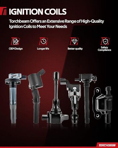 Torchbeam UF516 ملف الإشعال 4 عبوات، متوافق مع 2006 2007 2008 2009 فيوجن/ميلان 2.3 لتر in Saudi Arabia