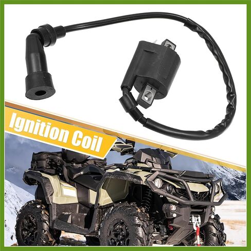 ملف الإشعال لياماها الدب الكبير 400 YFM400A YFM400 YFM400F 4x4 2000-2012 ATV استبدال ملف الإشعال مع غطاء شرارة التوصيل الأسود استبدال أجزاء مكونات السيارة in Kuwait