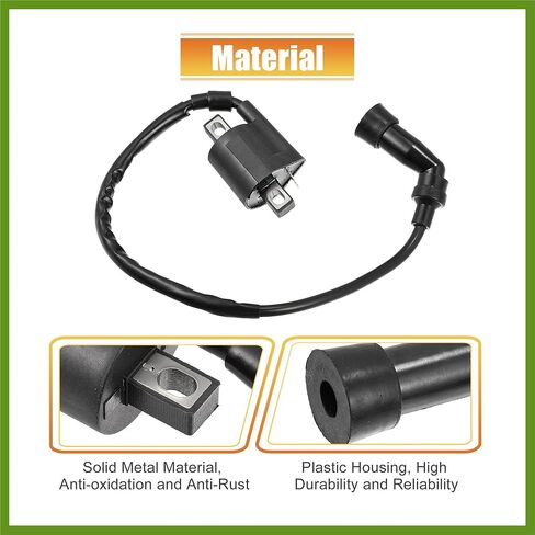 ملف الإشعال لياماها الدب الكبير 400 YFM400A YFM400 YFM400F 4x4 2000-2012 ATV استبدال ملف الإشعال مع غطاء شرارة التوصيل الأسود استبدال أجزاء مكونات السيارة in Kuwait