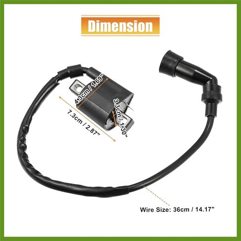 ملف الإشعال لياماها الدب الكبير 400 YFM400A YFM400 YFM400F 4x4 2000-2012 ATV استبدال ملف الإشعال مع غطاء شرارة التوصيل الأسود استبدال أجزاء مكونات السيارة in Kuwait