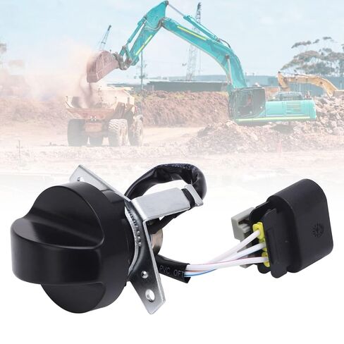 Standard Size Excavator Throttle Motor Knob Switch, Premium ABS Alloy Steel Material, Wear and Scratch Resistance, for XCMG XE60 XE75 XE135 XE150 Excavators (15 Gear) in Kuwait