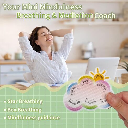 36 Pcs Diamond-Textured Sensory Stickers Calm Strips for Anxiety Relief at Classroom & Office, with Breathing Guides, Easy Removal and Waterproof in Saudi Arabia