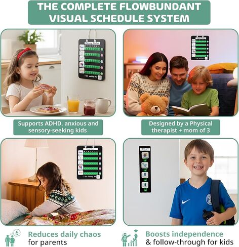 Visual Schedule for Kids – Daily Routine & Reward Chart, Magnetic Chore Chart for Kids, Sensory Pop-it Boards, Morning & Bedtime Routine Chart, ADHD & Autism Tools, Homeschool Planner in Saudi Arabia