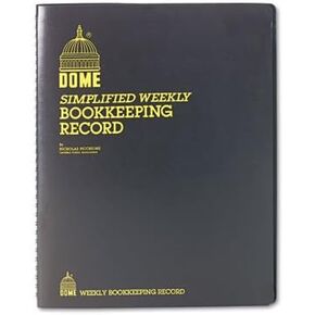 Dome Weekly Bookkeeping Record - 128 Sheet(s) - Wire Bound - 11.25" x 8.75" Sheet Size - 1Each in Saudi Arabia