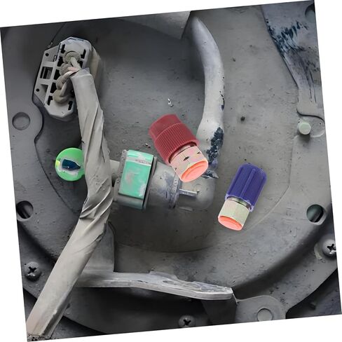 VOSAREA 4Pcs Quick Disconnect Coupler Adapter Kit Car Charging Port with Caps High Side Low Side Fittings Durable and Plating in Saudi Arabia