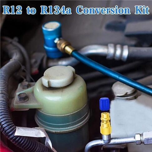 R12 to R134a Conversion Kit Air Conditioner Filling Port Fittings Adapter Disconnect Couplers Retrofit Valve N2R5 in Saudi Arabia