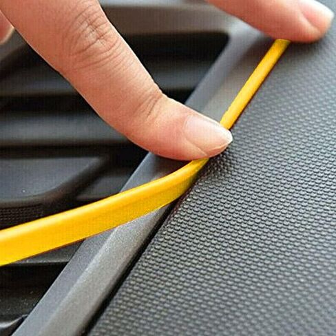 أصفر PVC 5 متر عالمي للسيارات الداخلية لوحة الباب حافة الفجوة الزخرفية صب خط قطاع الكسوة in Saudi Arabia