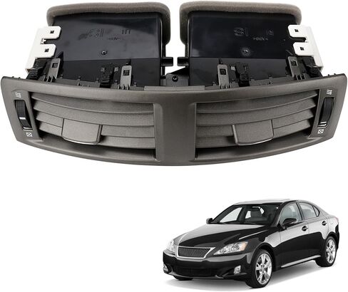 55670-53010 Center-Dash Air Vent Panel - Instrument AC Heater Compatible with Toyota Lexus IS250 IS350 IS F 2006-2009, Dashboard Air Conditioning Outlet With Hand Wheels, Replace 5567053010 in Saudi Arabia