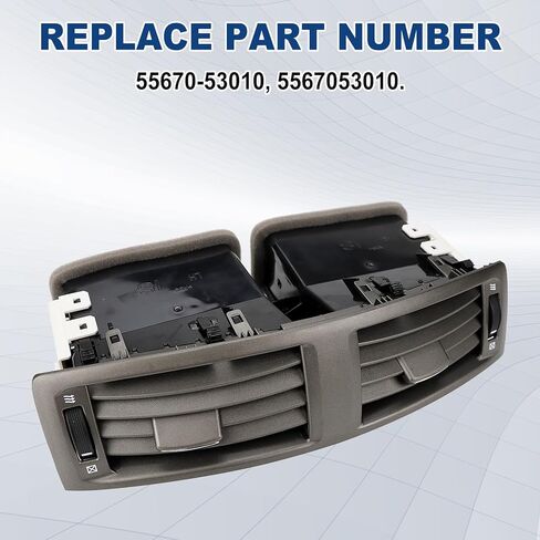 55670-53010 Center-Dash Air Vent Panel - Instrument AC Heater Compatible with Toyota Lexus IS250 IS350 IS F 2006-2009, Dashboard Air Conditioning Outlet With Hand Wheels, Replace 5567053010 in Saudi Arabia