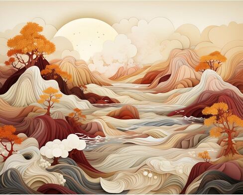 Craftoria Paint by Numbers for Adults 40"x50"cm NO Framed Landscape Lemon Patio View 36 Colors in Saudi Arabia