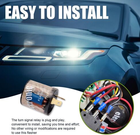 2 دبوس سيارة المتعري، 20A 12V شفافة جولة شل مرحل سريع المتعري، LED بدوره إشارة أداة إصلاح المؤشر، استبدال مرحل المتعري العالمي لمعظم السيارات والدراجات النارية (شفاف / 2PCS) in Saudi Arabia