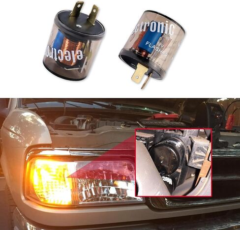 2 دبوس سيارة المتعري، 20A 12V شفافة جولة شل مرحل سريع المتعري، LED بدوره إشارة أداة إصلاح المؤشر، استبدال مرحل المتعري العالمي لمعظم السيارات والدراجات النارية (شفاف / 2PCS) in Saudi Arabia