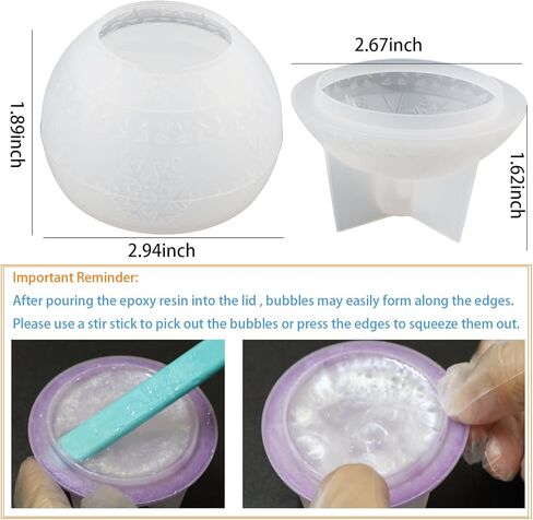 ندفة الثلج عيد الميلاد جرة الراتنج قالب السيليكون، جرة قالب عيد الميلاد قوالب راتنجات الايبوكسي، قوالب السيليكون ندفة الثلج، الخريف، حاوية حلية المجوهرات، ديكور عيد الميلاد in Kuwait