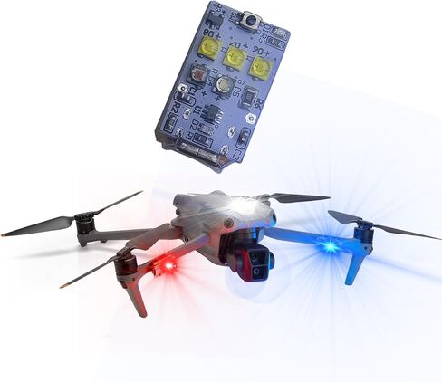 ضوء ستروب للطائرة بدون طيار، ضوء مضاد للتصادمات للطيران الليلي بدون طيار FAA، لـ DJI Mini 3/4 Pro/Mini 2/Air 3/Air 3S/Mavic 3/2 Avata/Neo/Flip/أضواء الملاحة in Saudi Arabia