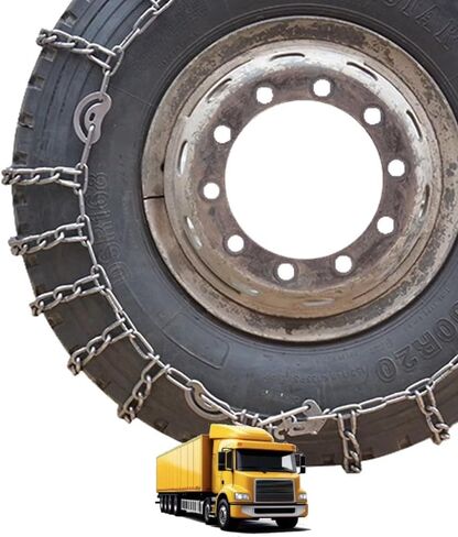 9mm Set of 2 Tire Chains for Suv and Pickup Trucks Slip Snow Traction Chains Durable Manganese Emergency Grip for Icy Roads 12R22.5 2pcs 285/80R22.5 in Saudi Arabia