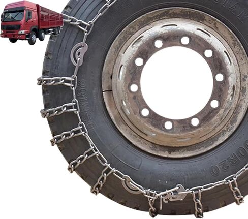 9mm Set of 2 Heavy Duty Snow Chains for Suvs and Cars Skid Traction Chains High Strength Manganese Emergency Use for Tire Reliable in Icy road 7.00-16 2pcs 11.00-20 in Saudi Arabia