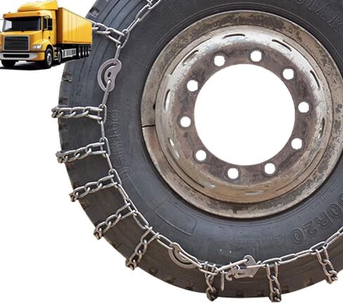 9mm Set of 2 Tire Chains for Suv and Pickup Trucks Slip Snow Traction Chains Durable Manganese Emergency Grip for Icy Roads 9R22.5 2pcs 295/80R22.5 in Saudi Arabia