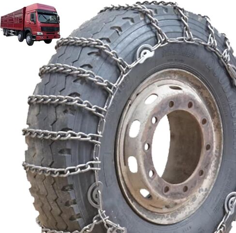 9mm Set of 2 Heavy Duty Snow Chains for Suvs and Cars Skid Traction Chains High Strength Manganese Emergency Use for Tire Reliable in 2pcs 225/75R17.5 in Saudi Arabia
