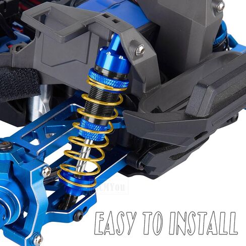 جزء ترقية الصدمات من سبائك الألومنيوم RC لشاحنة 1/16 Mini Maxx 4WD (107154-1)، Mini XRT VXL-3S (108076-1) RC، ممتص الصدمات الأمامي والخلفي الكبير RC، أزرق داكن in Kuwait