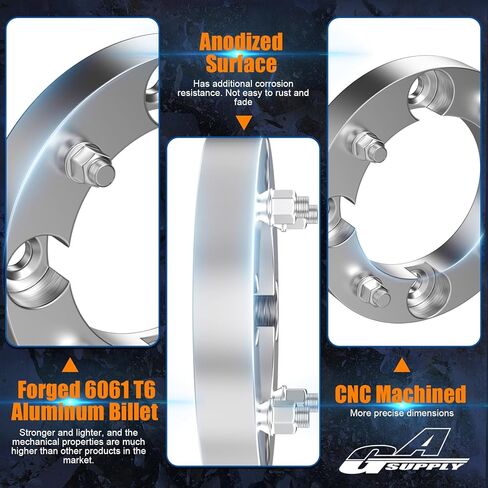 GAsupply 4×156 ATV Wheel Spacers 3/8"-24 Studs, Fit for Ranger Sportsman 400 500 700 800 RZR 800 RZR XP 900, 1.5 inch 38mm 4 Lug Black Wheel Spacer Adapters 131mm Hub Bore, 4 Pcs in Saudi Arabia